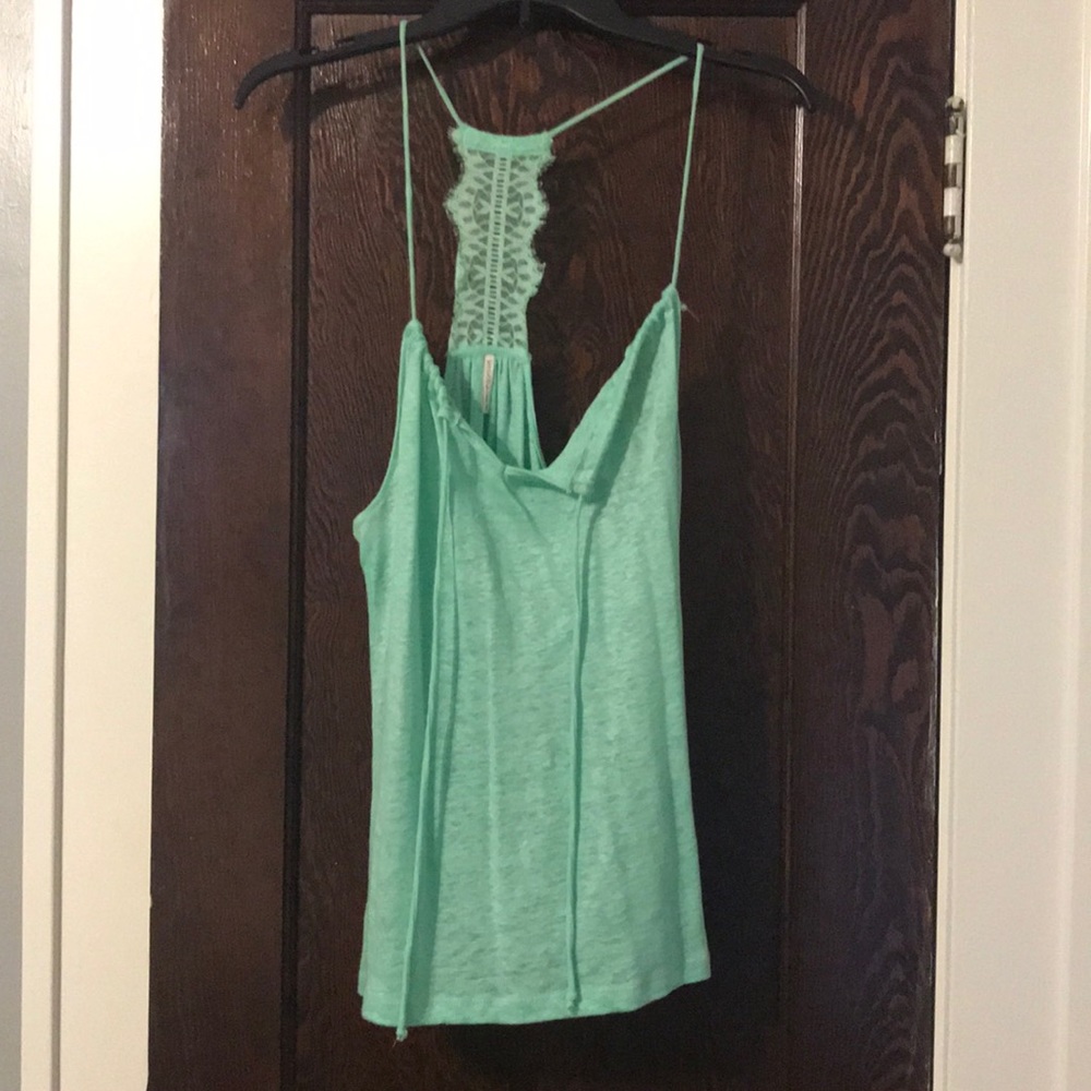 Lace back boutique tank